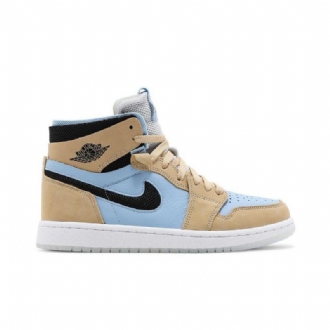 Γυναικεία Παπούτσια Air Jordan 1 High Zoom Comfort Υψηλό Μπλε Καφέ Μαύρο Λευκό