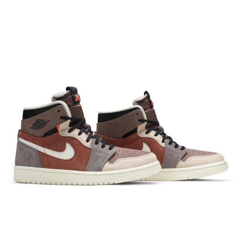 Γυναικεία Παπούτσια Air Jordan 1 High Zoom Καφέ Μαύρα Μπεζ