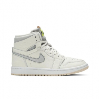 Γυναικεία Παπούτσια Air Jordan 1 High Zoom Λευκά Γκρι Κίτρινα