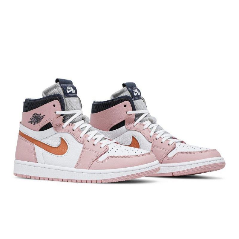 Γυναικεία Παπούτσια Air Jordan 1 High Zoom Ροζ Λευκό Γκρι Μαύρα