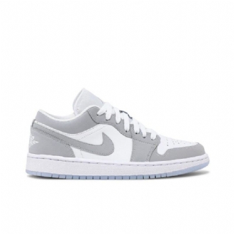 Γυναικεία Παπούτσια Air Jordan 1 Low Άσπρο Γκρί