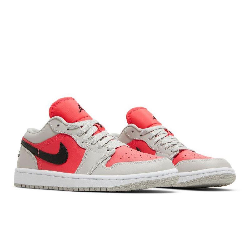 Γυναικεία Παπούτσια Air Jordan 1 Low Γκρί Κόκκινος Μαύρος