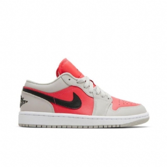 Γυναικεία Παπούτσια Air Jordan 1 Low Γκρί Κόκκινος Μαύρος