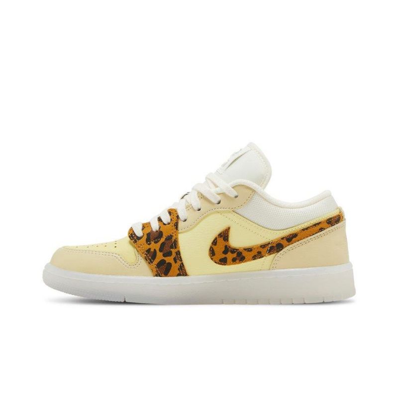 Γυναικεία Παπούτσια Air Jordan 1 Low Κίτρινος Άσπρο Leopard