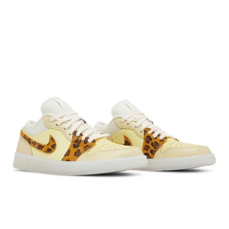 Γυναικεία Παπούτσια Air Jordan 1 Low Κίτρινος Άσπρο Leopard