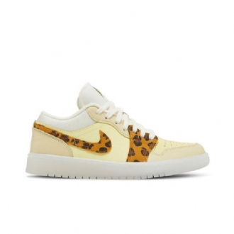 Γυναικεία Παπούτσια Air Jordan 1 Low Κίτρινος Άσπρο Leopard