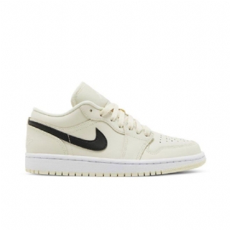 Γυναικεία Παπούτσια Air Jordan 1 Low Μπεζ Μαύρα
