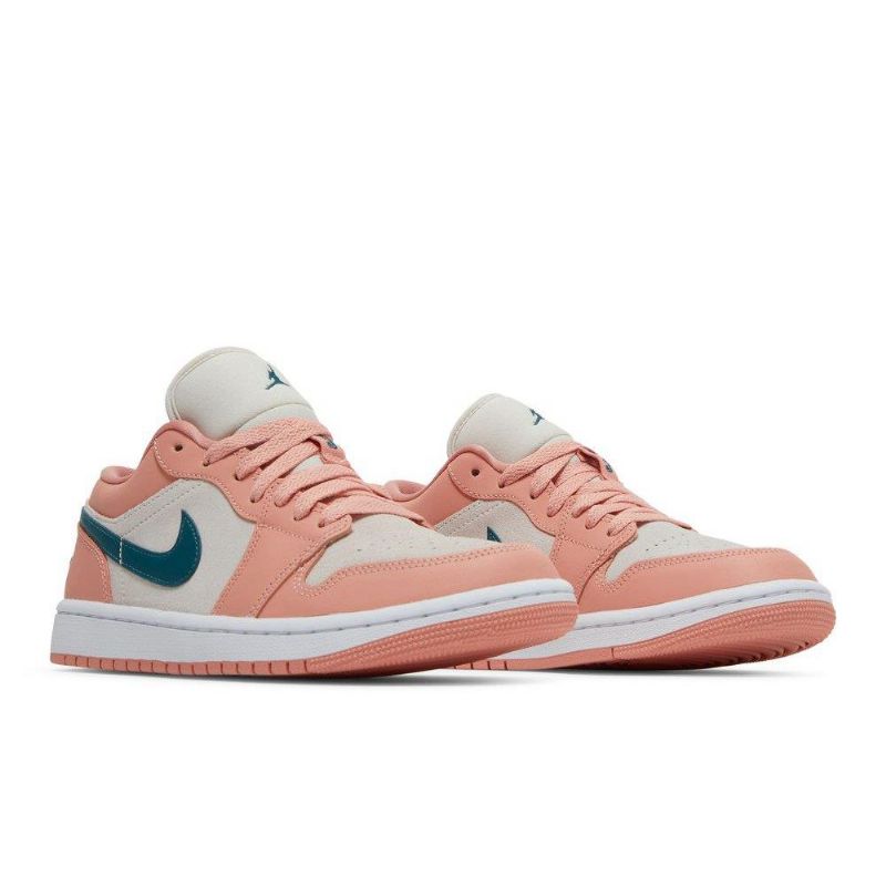 Γυναικεία Παπούτσια Air Jordan 1 Low Ροζ Γκρί Πράσινος