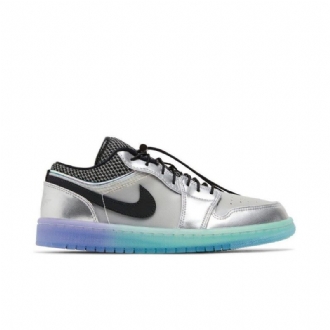 Γυναικεία Παπούτσια Air Jordan 1 Low Se Άσπρο Ασήμι Μαύρα
