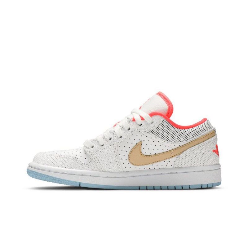 Γυναικεία Παπούτσια Air Jordan 1 Low Se Λευκά Κόκκινα Καφέ