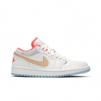 Γυναικεία Παπούτσια Air Jordan 1 Low Se Λευκά Κόκκινα Καφέ
