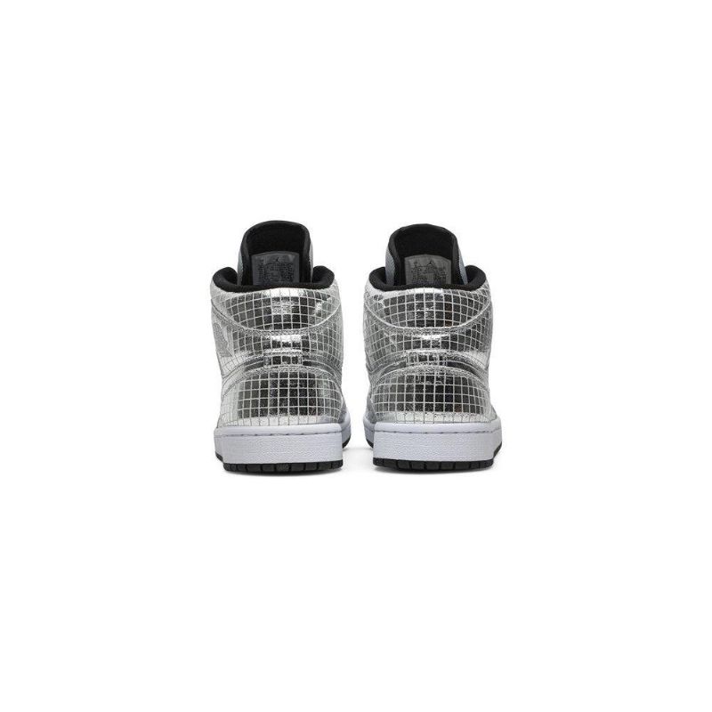 Γυναικεία Παπούτσια Air Jordan 1 Mid Ασήμι Άσπρο