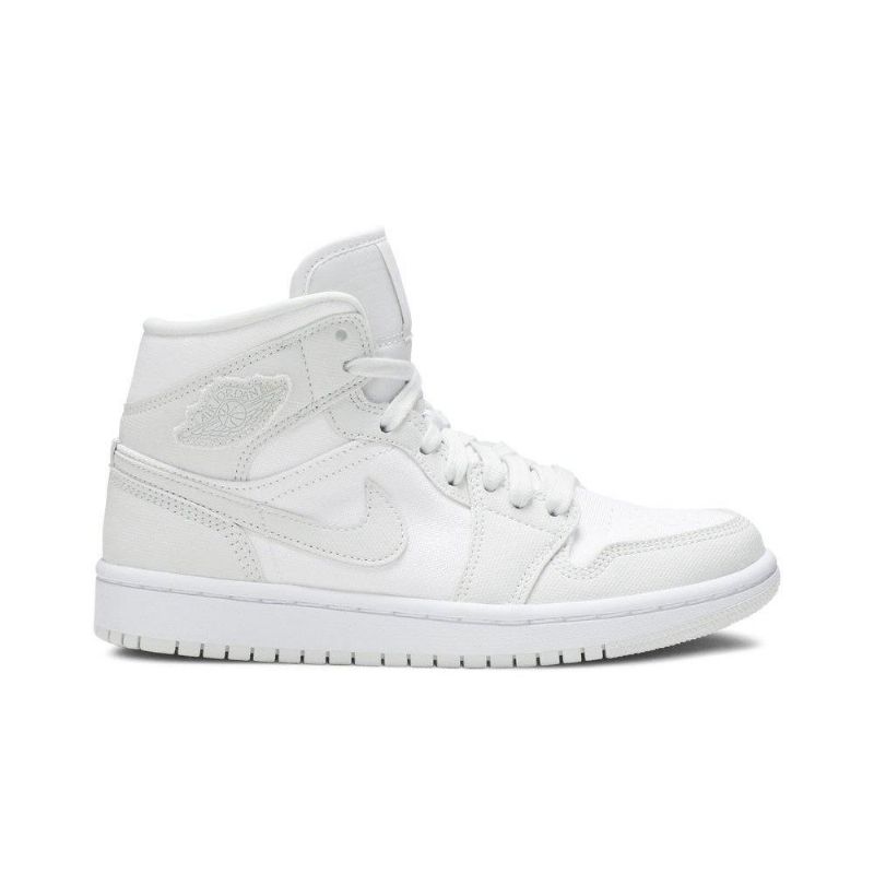 Γυναικεία Παπούτσια Air Jordan 1 Mid Άσπρο Γκρί