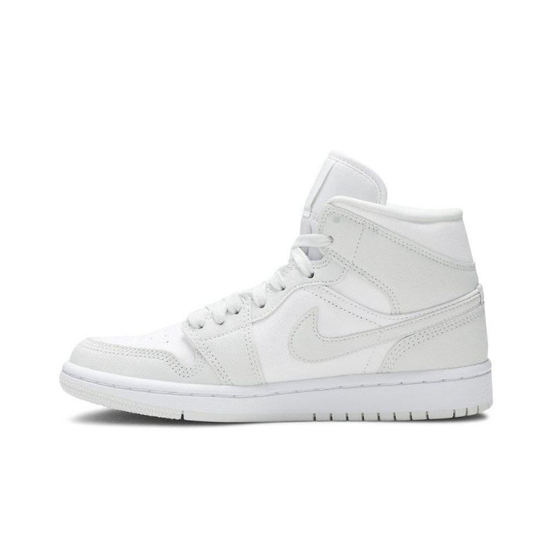 Γυναικεία Παπούτσια Air Jordan 1 Mid Άσπρο Γκρί
