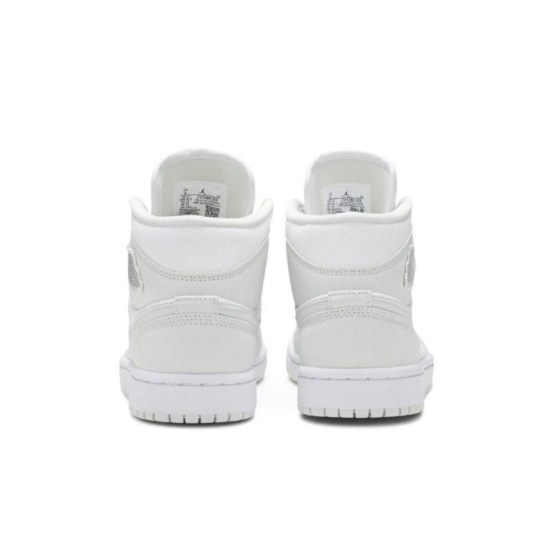 Γυναικεία Παπούτσια Air Jordan 1 Mid Άσπρο Γκρί