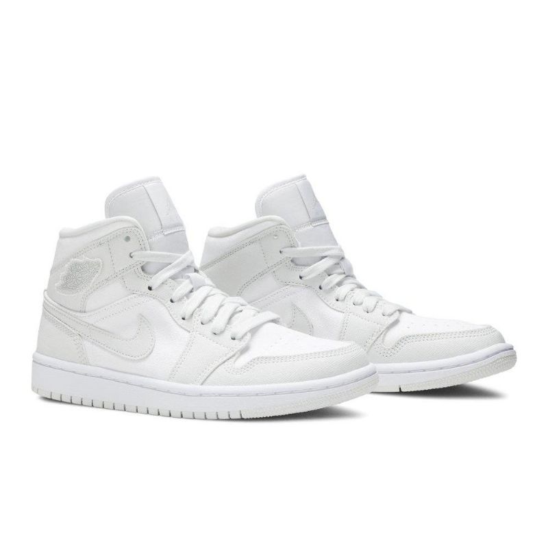 Γυναικεία Παπούτσια Air Jordan 1 Mid Άσπρο Γκρί