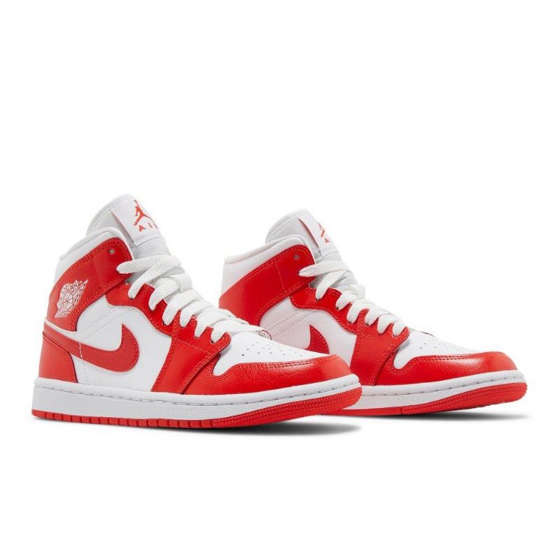 Γυναικεία Παπούτσια Air Jordan 1 Mid Άσπρο Κόκκινος