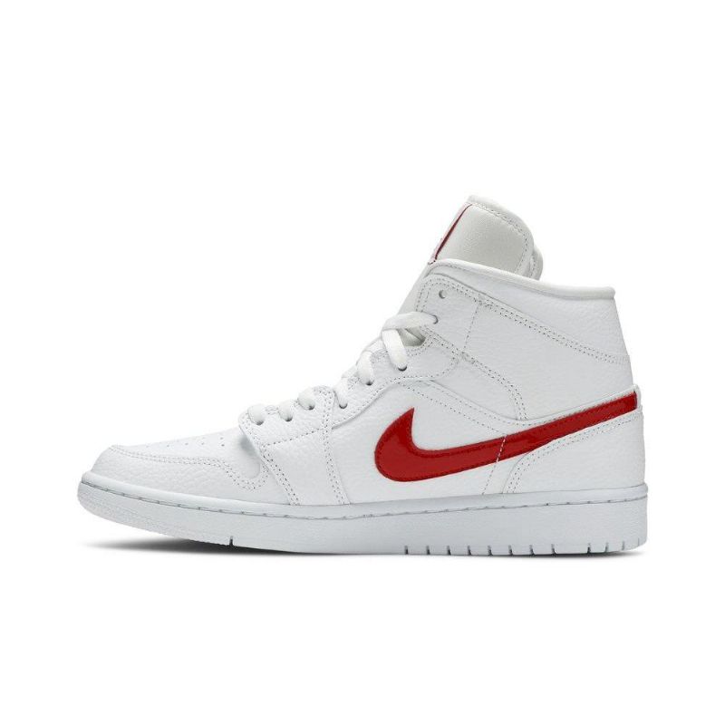 Γυναικεία Παπούτσια Air Jordan 1 Mid Άσπρο Κόκκινος