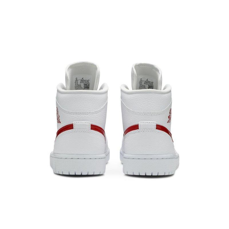 Γυναικεία Παπούτσια Air Jordan 1 Mid Άσπρο Κόκκινος
