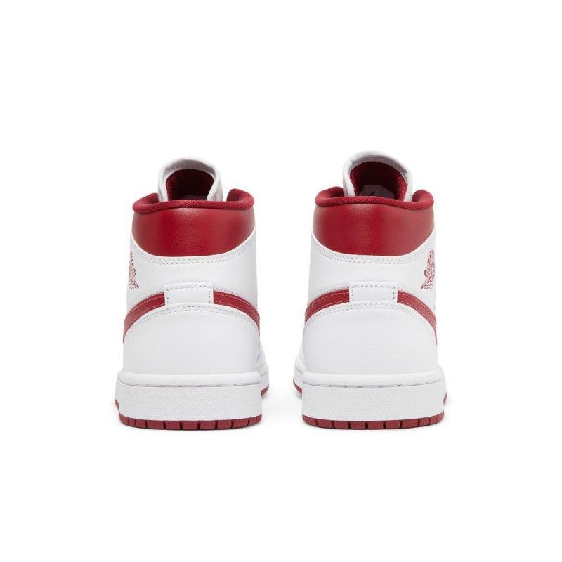 Γυναικεία Παπούτσια Air Jordan 1 Mid Άσπρο Κόκκινος