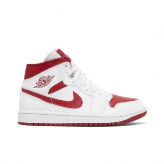 Γυναικεία Παπούτσια Air Jordan 1 Mid Άσπρο Κόκκινος