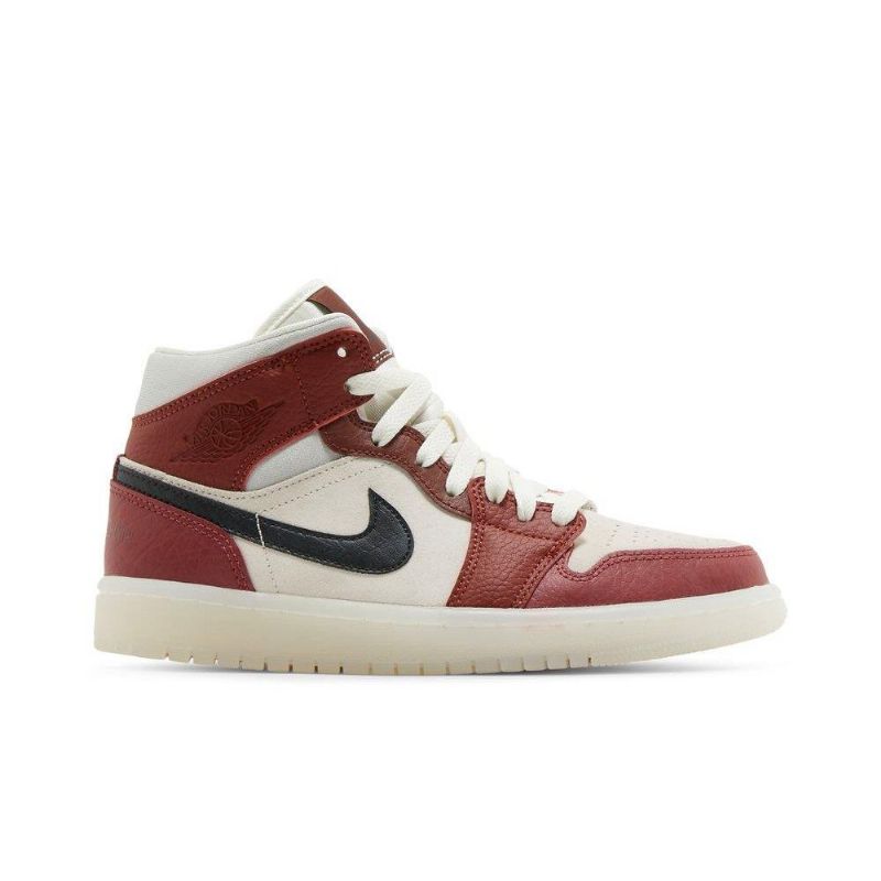 Γυναικεία Παπούτσια Air Jordan 1 Mid Άσπρο Κόκκινος Πράσινος