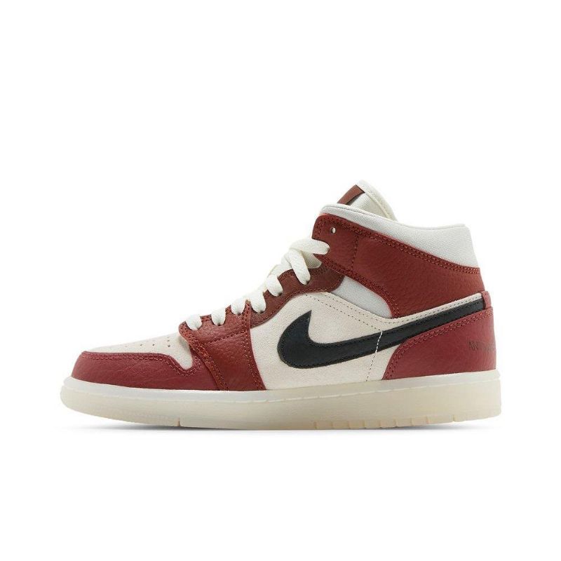Γυναικεία Παπούτσια Air Jordan 1 Mid Άσπρο Κόκκινος Πράσινος