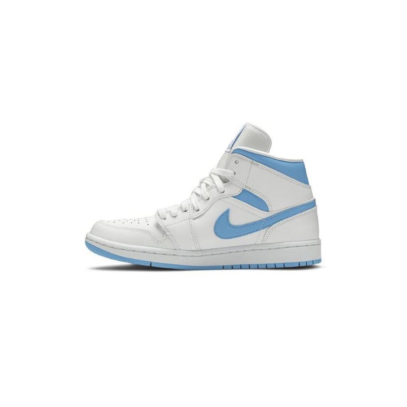 Γυναικεία Παπούτσια Air Jordan 1 Mid Άσπρο Μπλε