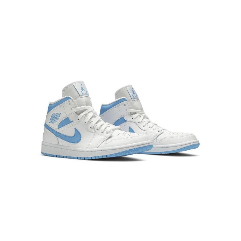 Γυναικεία Παπούτσια Air Jordan 1 Mid Άσπρο Μπλε
