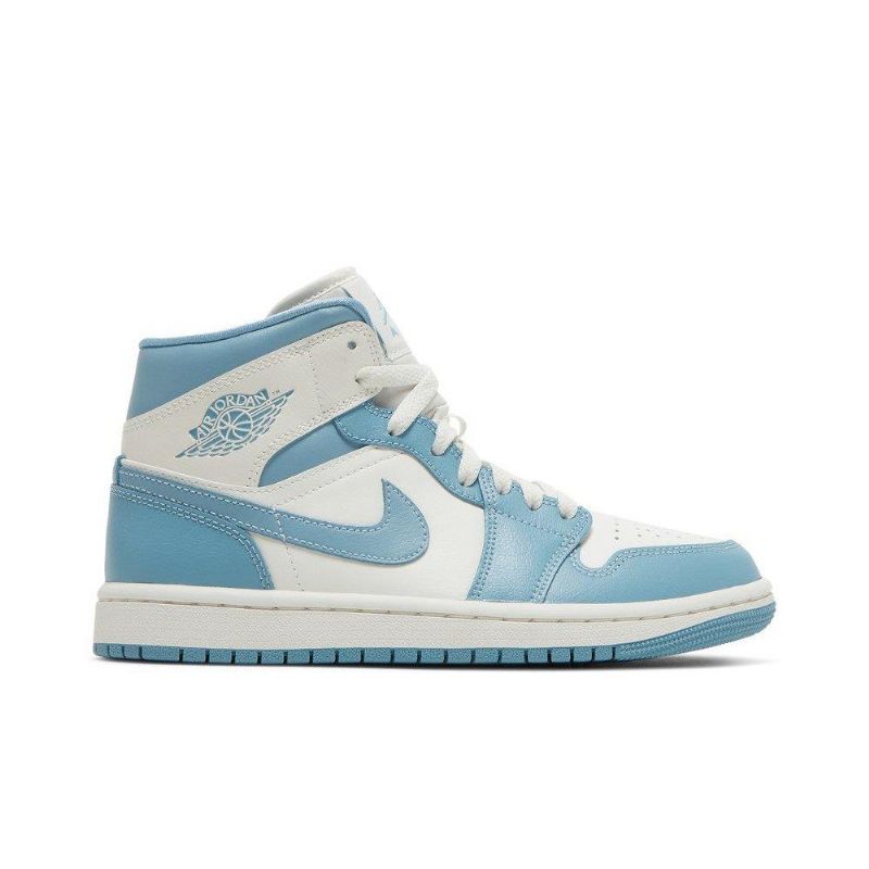 Γυναικεία Παπούτσια Air Jordan 1 Mid Άσπρο Μπλε