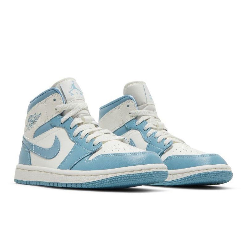 Γυναικεία Παπούτσια Air Jordan 1 Mid Άσπρο Μπλε