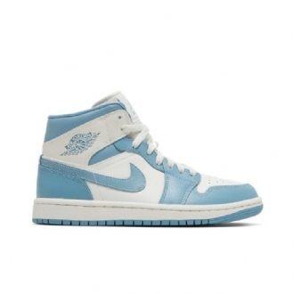 Γυναικεία Παπούτσια Air Jordan 1 Mid Άσπρο Μπλε
