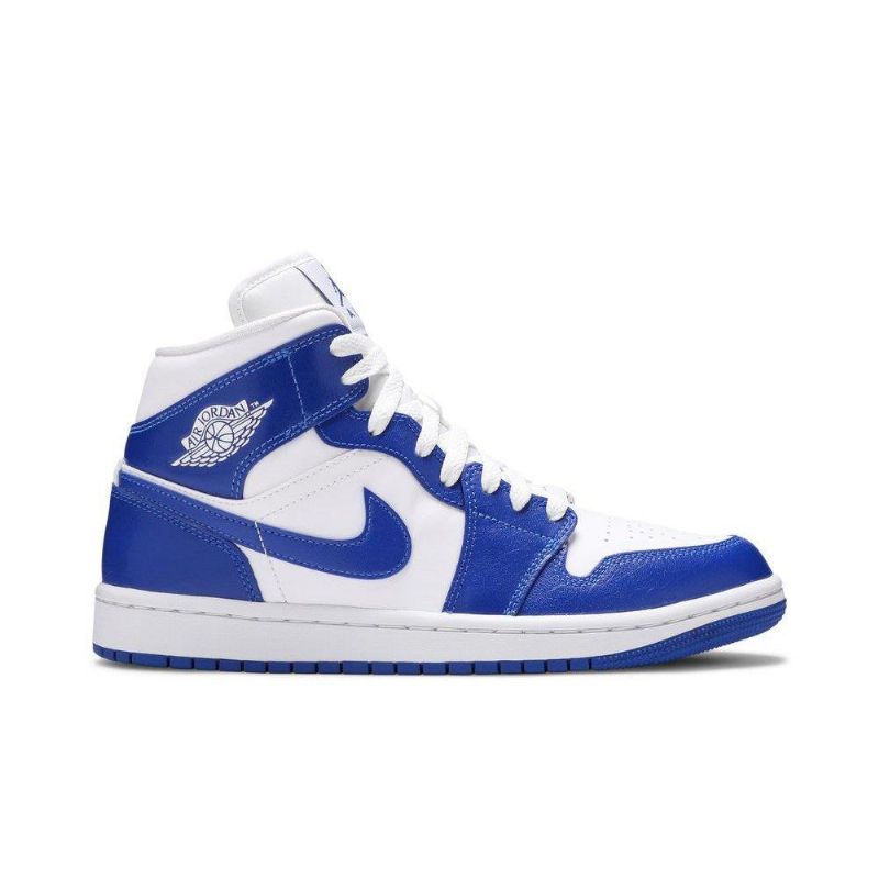 Γυναικεία Παπούτσια Air Jordan 1 Mid Άσπρο Μπλε