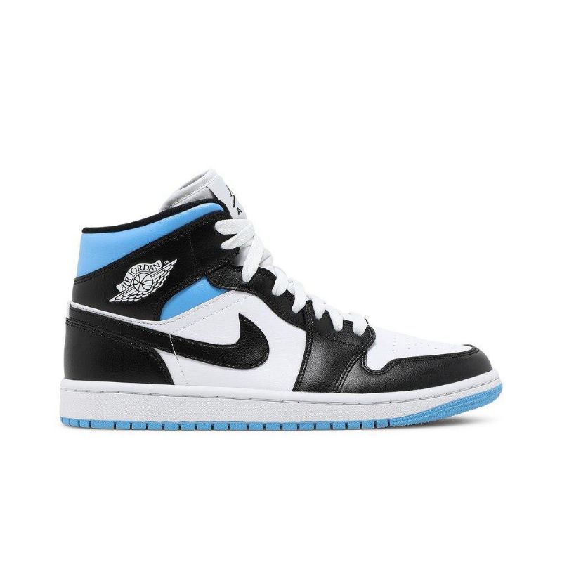 Γυναικεία Παπούτσια Air Jordan 1 Mid Άσπρο Μπλε Μαύρος