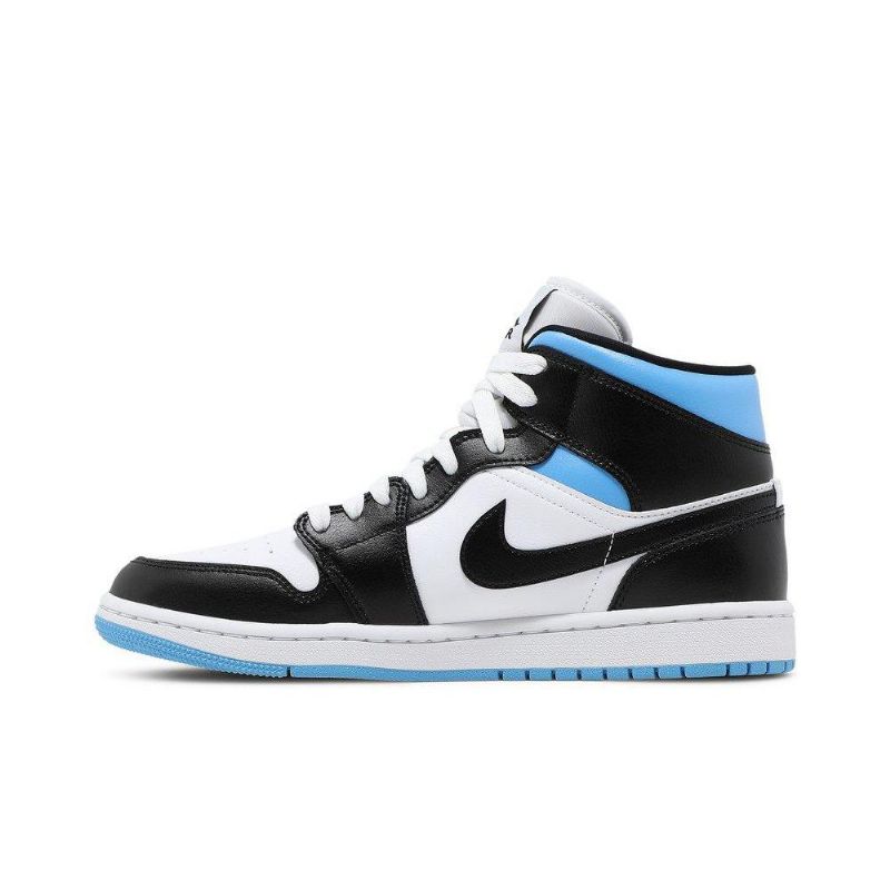 Γυναικεία Παπούτσια Air Jordan 1 Mid Άσπρο Μπλε Μαύρος