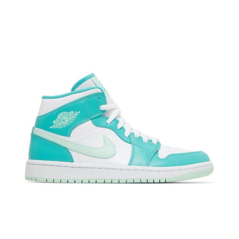 Γυναικεία Παπούτσια Air Jordan 1 Mid Άσπρο Μπλε Πράσινος