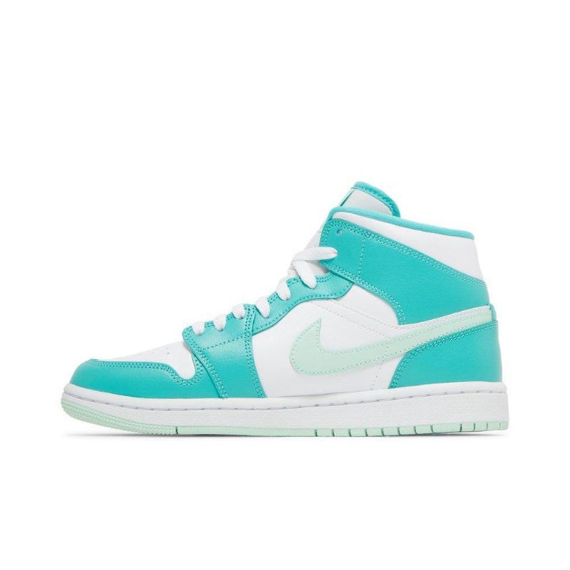 Γυναικεία Παπούτσια Air Jordan 1 Mid Άσπρο Μπλε Πράσινος