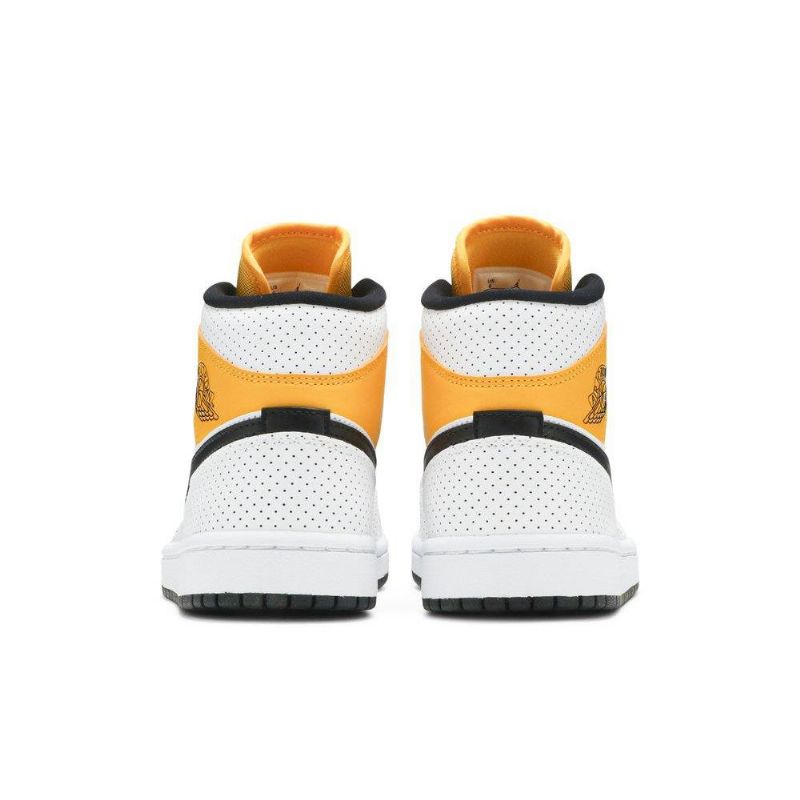 Γυναικεία Παπούτσια Air Jordan 1 Mid Άσπρο Χρυσός Μαύρα