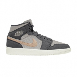 Γυναικεία Παπούτσια Air Jordan 1 Mid Γκρί Άσπρο Ροζ