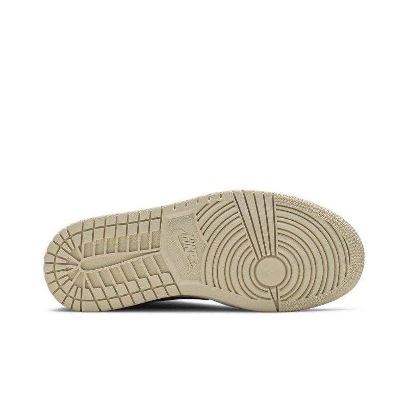 Γυναικεία Παπούτσια Air Jordan 1 Mid Khaki Μαύρος Άσπρο