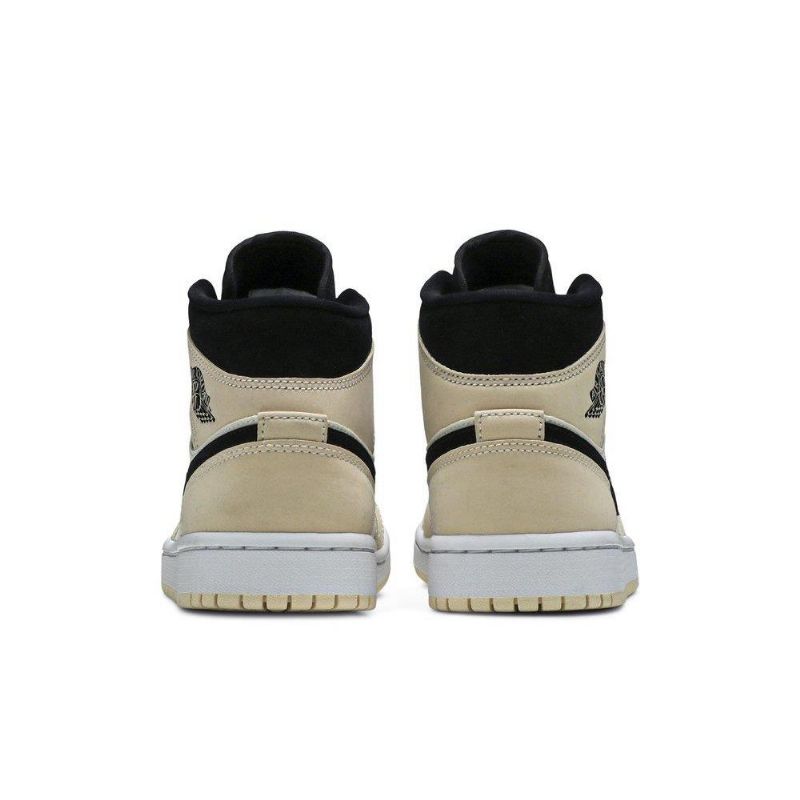 Γυναικεία Παπούτσια Air Jordan 1 Mid Khaki Μαύρος Άσπρο