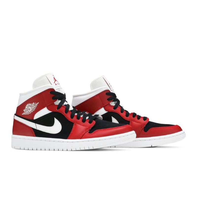 Γυναικεία Παπούτσια Air Jordan 1 Mid Κόκκινος Άσπρο Μαύρος