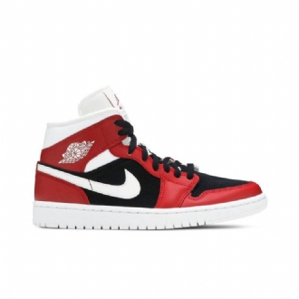 Γυναικεία Παπούτσια Air Jordan 1 Mid Κόκκινος Άσπρο Μαύρος