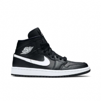 Γυναικεία Παπούτσια Air Jordan 1 Mid Μαύρος Άσπρο
