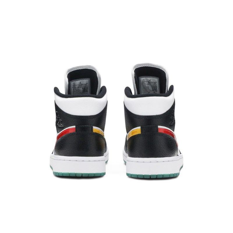 Γυναικεία Παπούτσια Air Jordan 1 Mid Μαύρος Άσπρο Κόκκινος Πράσινος
