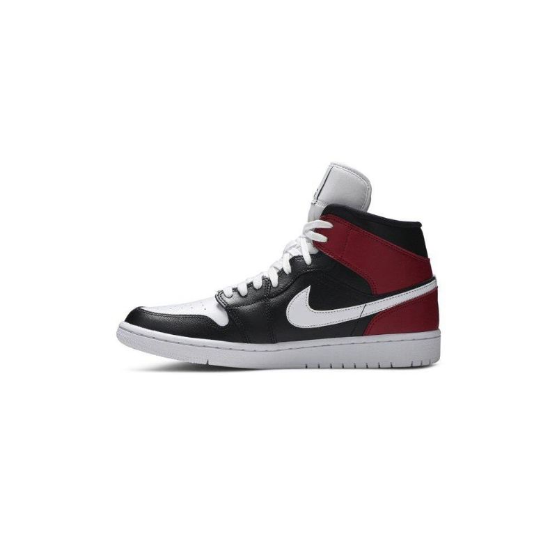 Γυναικεία Παπούτσια Air Jordan 1 Mid Μαύρος Κόκκινος Άσπρο