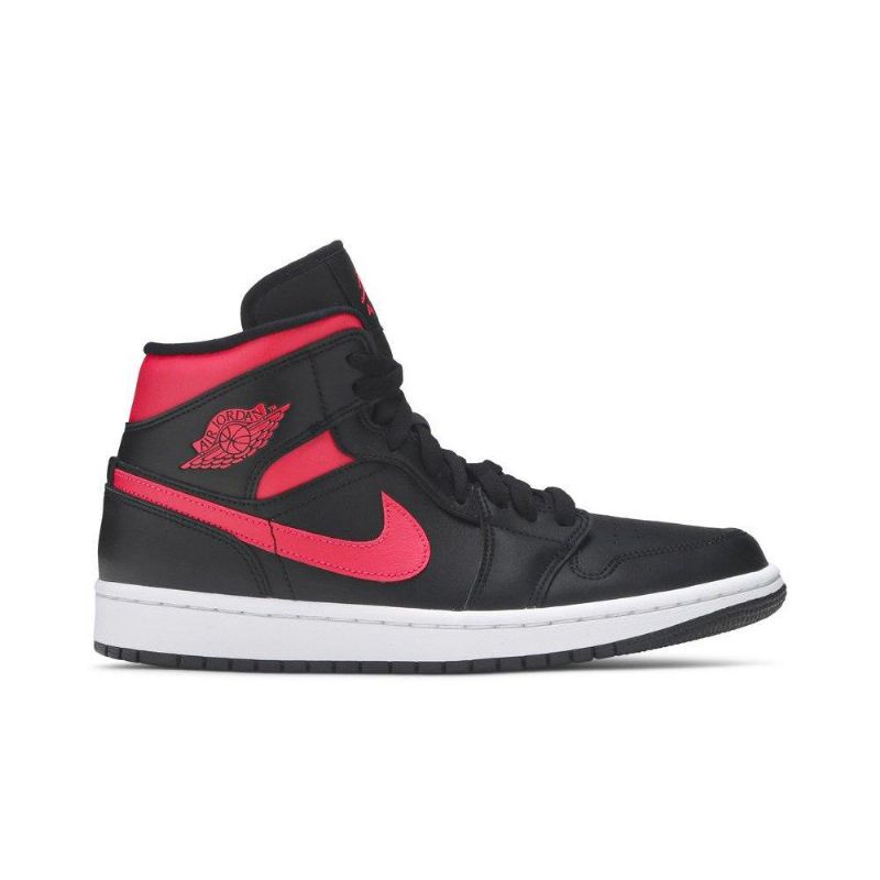 Γυναικεία Παπούτσια Air Jordan 1 Mid Μαύρος Κόκκινος Άσπρο
