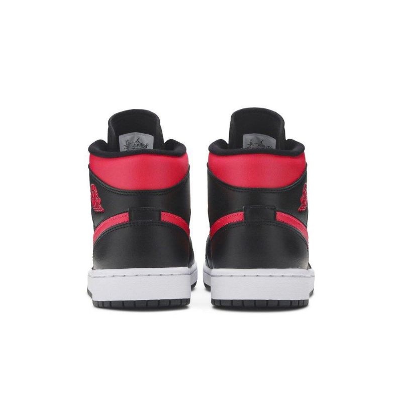 Γυναικεία Παπούτσια Air Jordan 1 Mid Μαύρος Κόκκινος Άσπρο