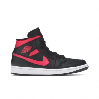 Γυναικεία Παπούτσια Air Jordan 1 Mid Μαύρος Κόκκινος Άσπρο