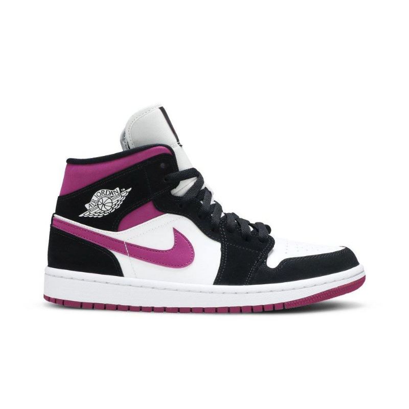 Γυναικεία Παπούτσια Air Jordan 1 Mid Μαύρος Μωβ Άσπρο